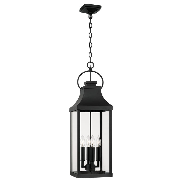Capital Lighting 946442BK Four Light Outdoor Hanging Lantern, Black