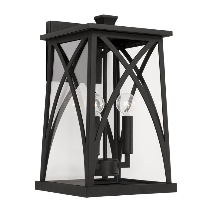 Capital Lighting 946531BK Three Light Outdoor Wall Lantern, Black
