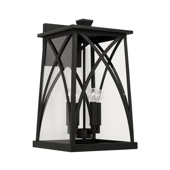 Capital Lighting 946541BK Four Light Outdoor Wall Lantern, Black