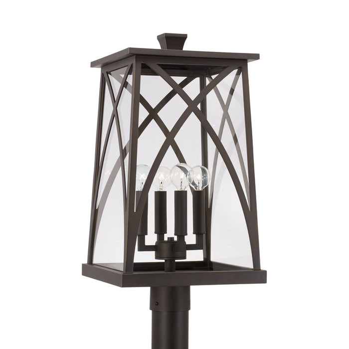 Capital Lighting 946543OZ Four Light Outdoor Post Lantern, Oiled Bronze