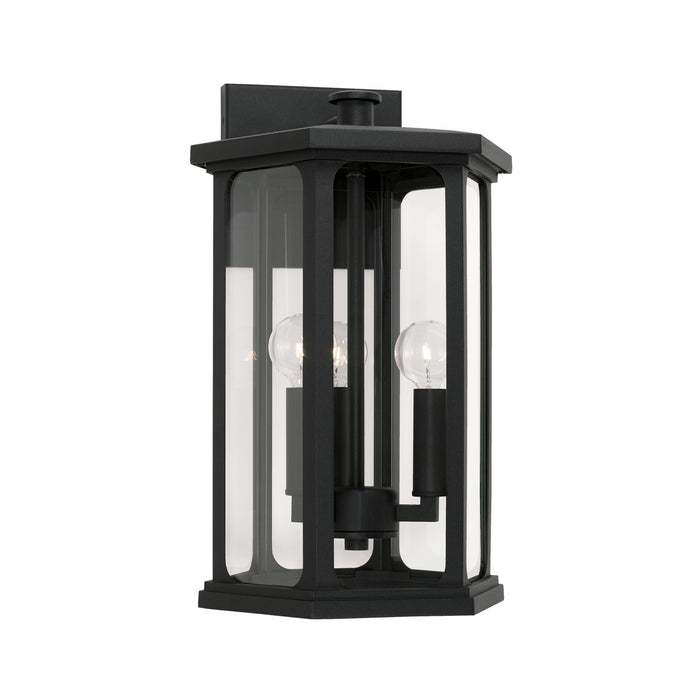 Capital Lighting 946631BK Three Light Outdoor Wall Lantern, Black