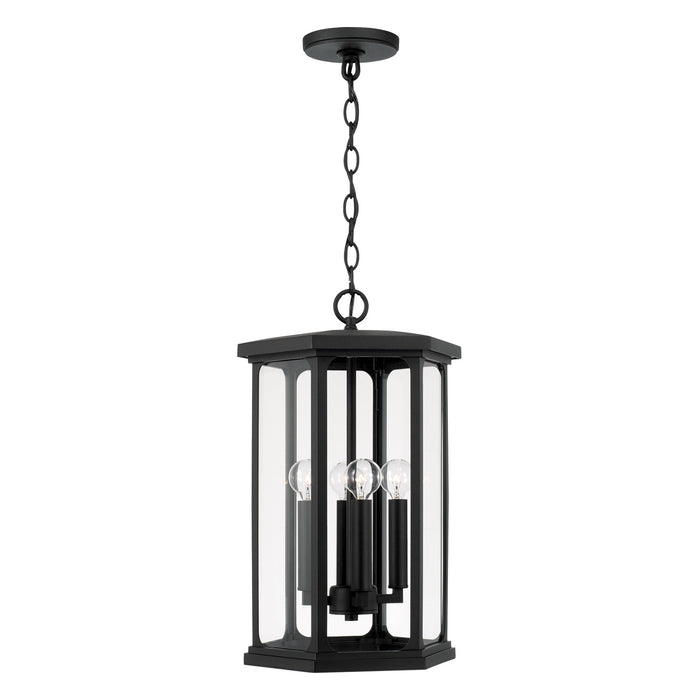 Capital Lighting 946642BK Four Light Outdoor Hanging Lantern, Black