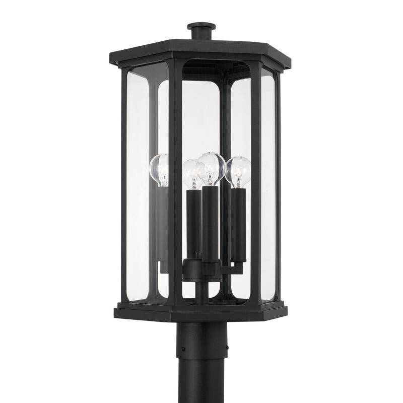 Capital Lighting 946643BK Four Light Outdoor Post Lantern, Black