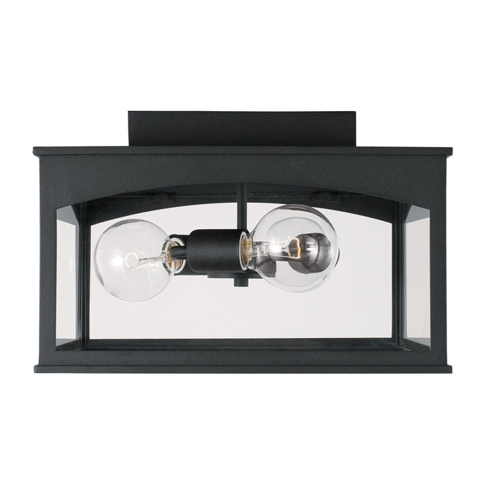 Capital Lighting 946731BK Three Light Outdoor Flush Mount, Black