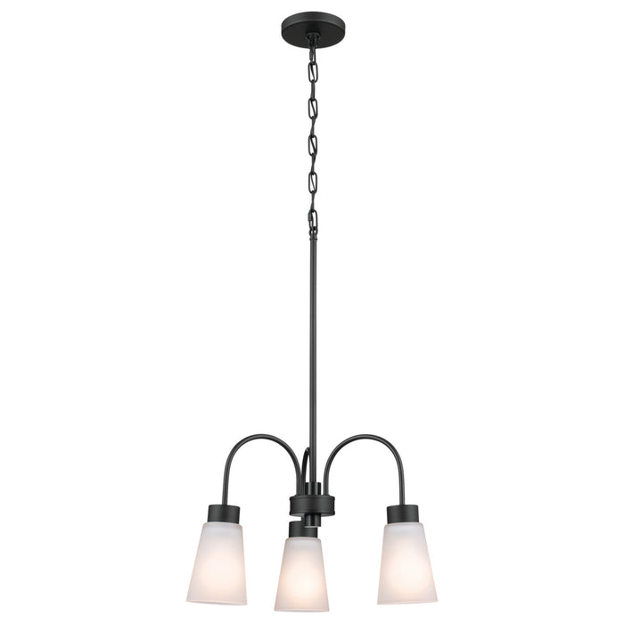 Kichler 52442BK Three Light Chandelier, Black