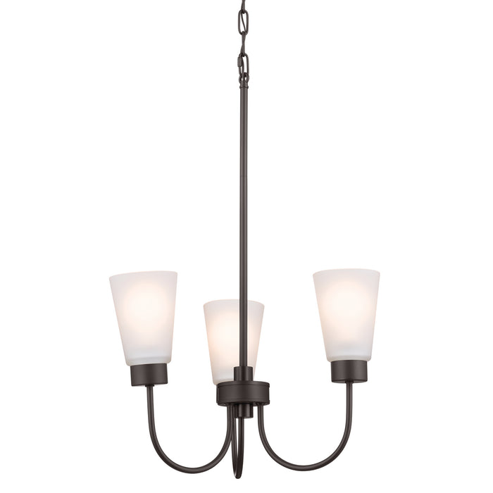 Kichler 52442OZ Three Light Chandelier, Olde Bronze