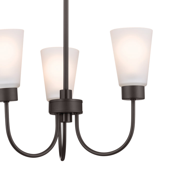 Kichler 52442OZ Three Light Chandelier, Olde Bronze