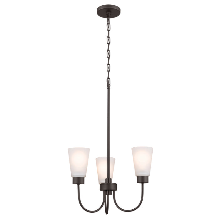 Kichler 52442OZ Three Light Chandelier, Olde Bronze