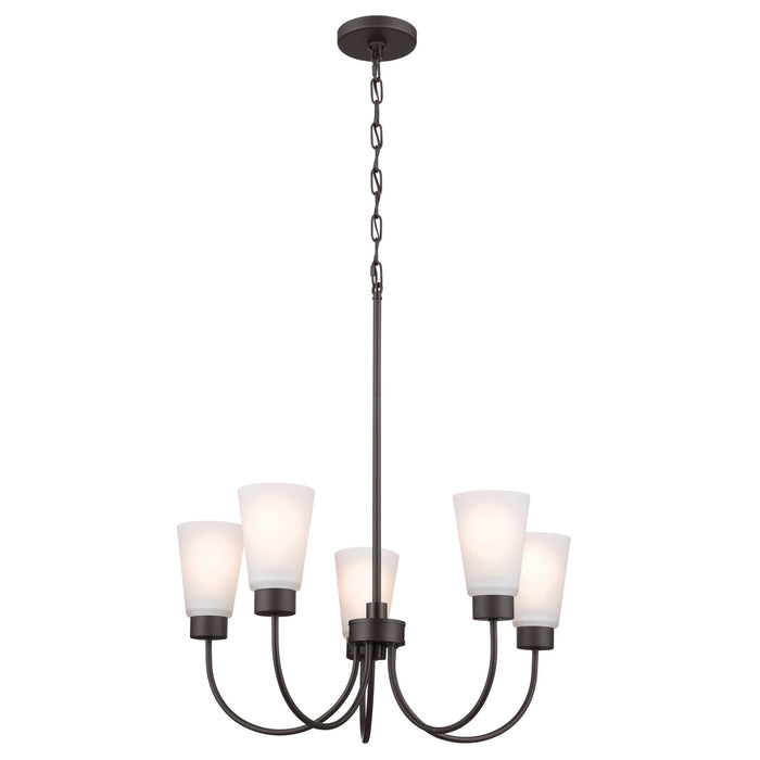 Kichler 52443OZ Five Light Chandelier, Olde Bronze