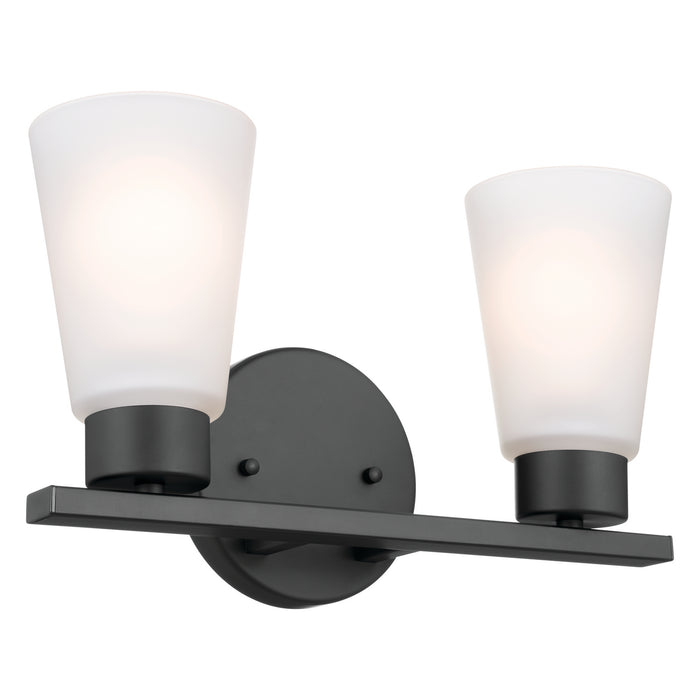 Kichler 55120BK Two Light Bath, Black