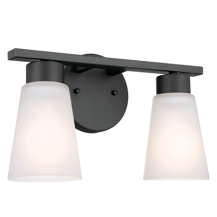 Kichler 55120BK Two Light Bath, Black