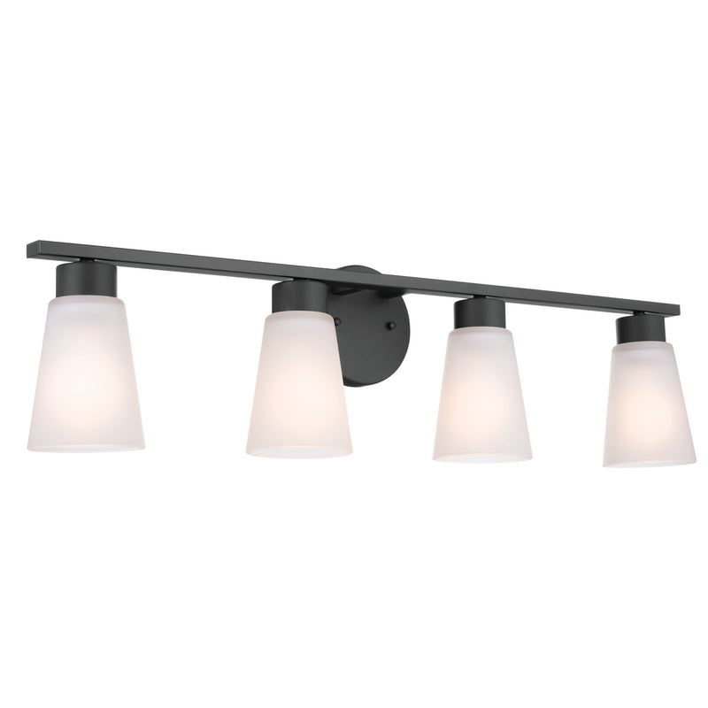 Kichler 55122BK Four Light Bath, Black