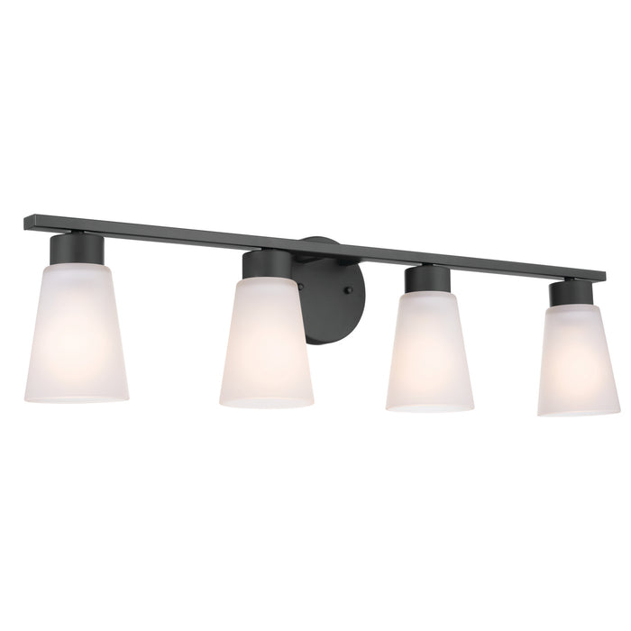 Kichler 55122BK Four Light Bath, Black