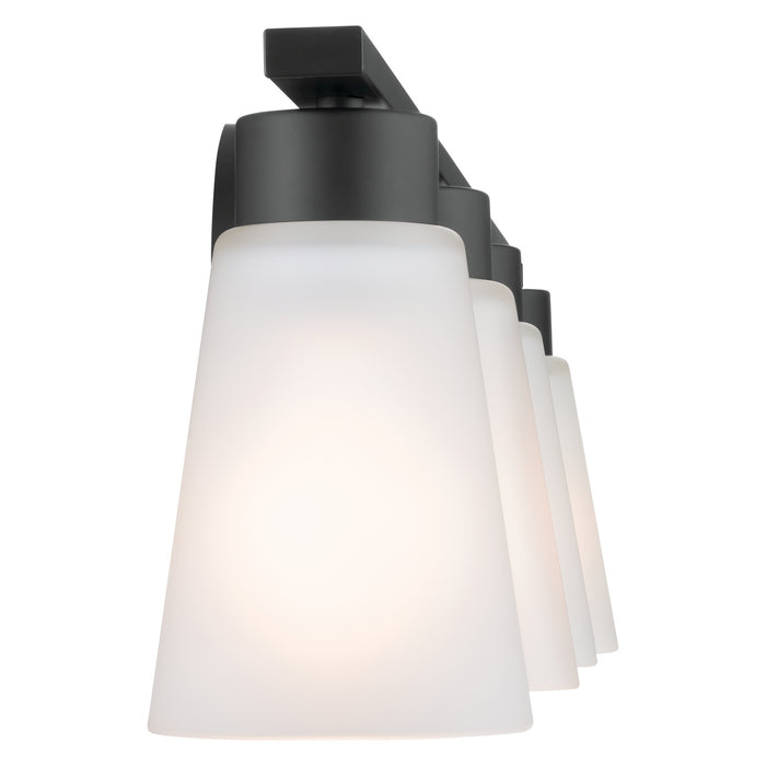 Kichler 55122BK Four Light Bath, Black
