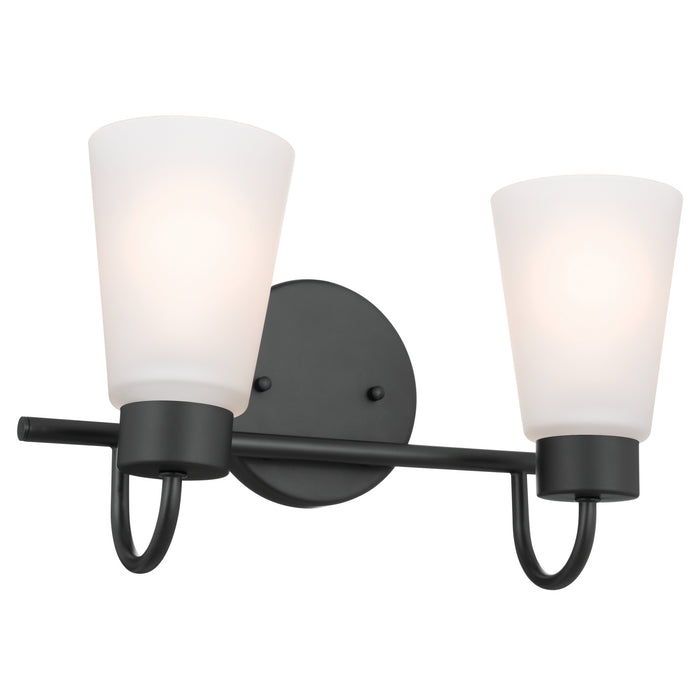 Kichler 55125BK Two Light Bath, Black