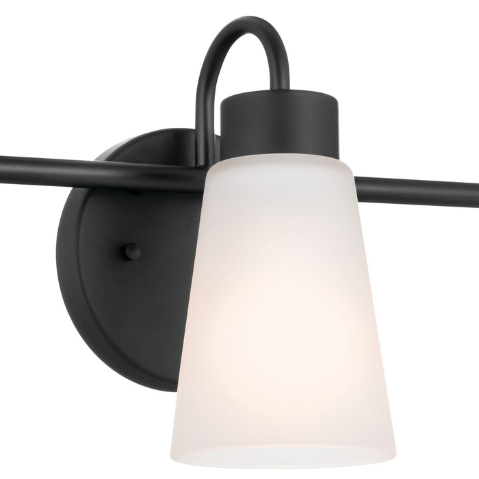 Kichler 55126BK Three Light Bath, Black