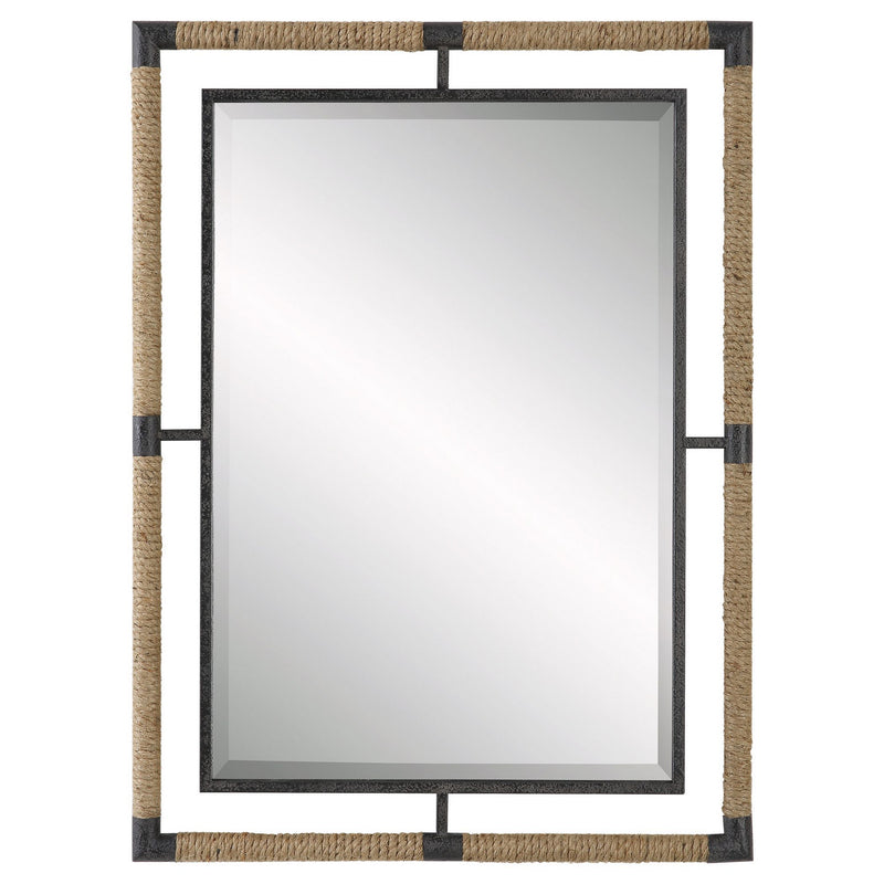 Uttermost 09769 Mirror, Textured Rust Black