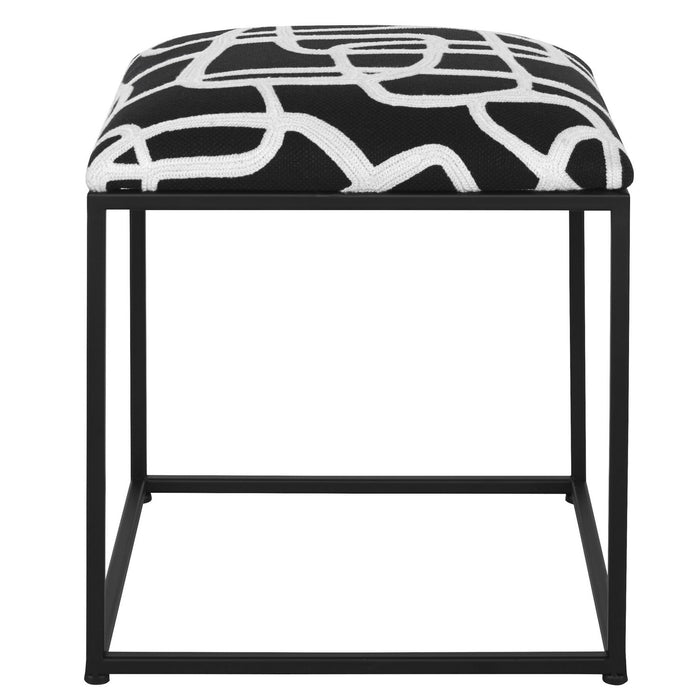 Uttermost 23690 Accent Stool, Matte Black