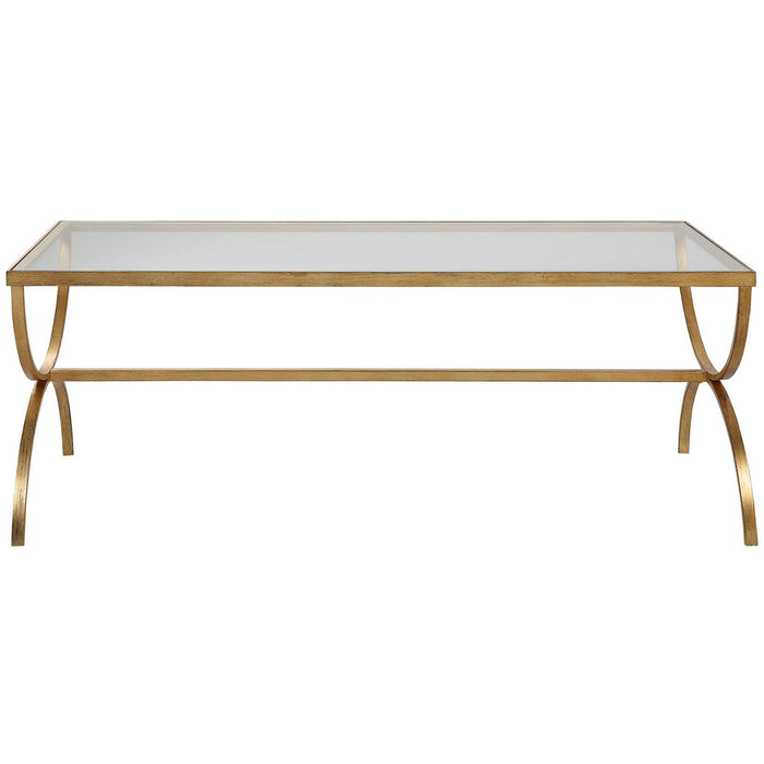 Uttermost 25186 Coffee Table, Antiqued Gold