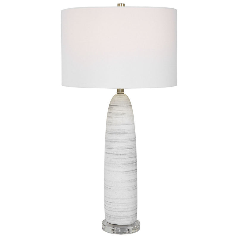 Uttermost 30004-1 One Light Table Lamp, Brushed Nickel
