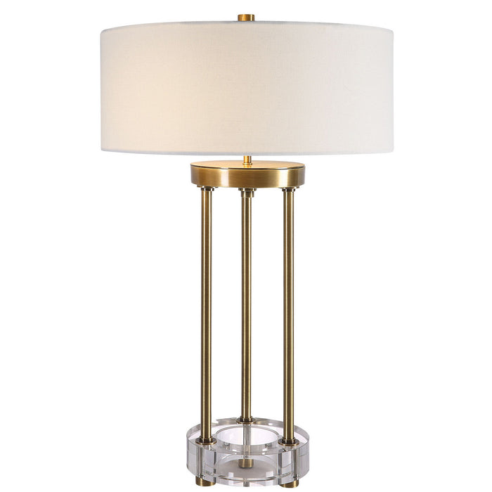Uttermost 30013-1 Two Light Table Lamp, Antique Brass