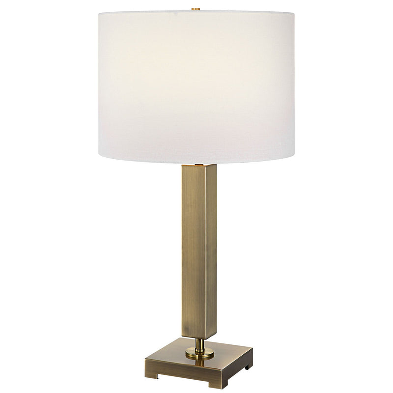 Uttermost 30014-1 One Light Table Lamp, Antique Brass