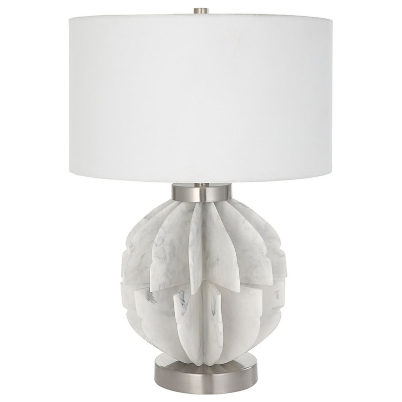 Uttermost 30015-1 One Light Table Lamp, Brushed Nickel