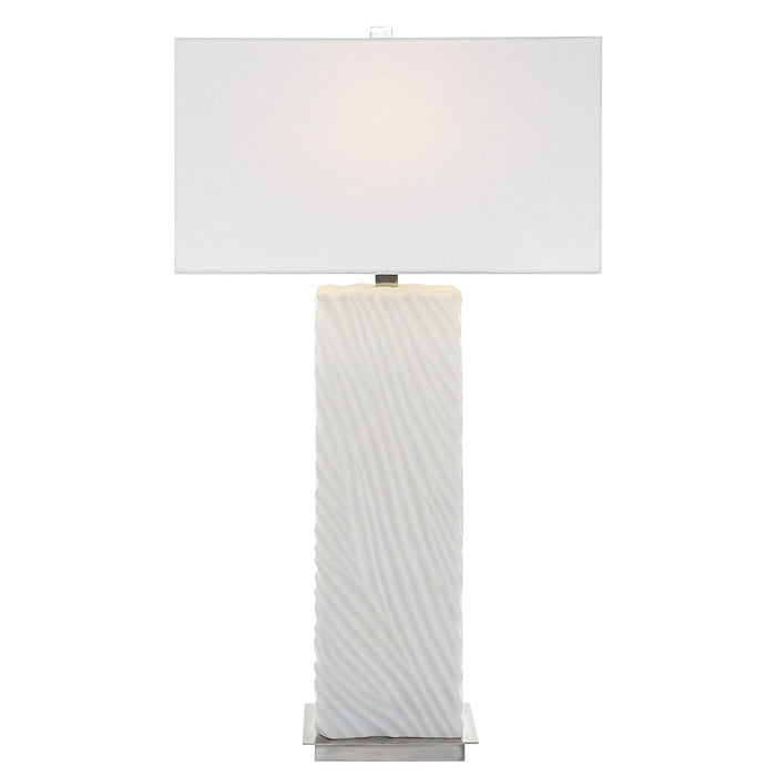 Uttermost 30066 One Light Table Lamp, Brushed Nickel