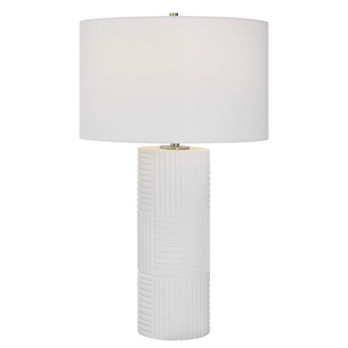 Uttermost 30068 One Light Table Lamp, Brushed Nickel