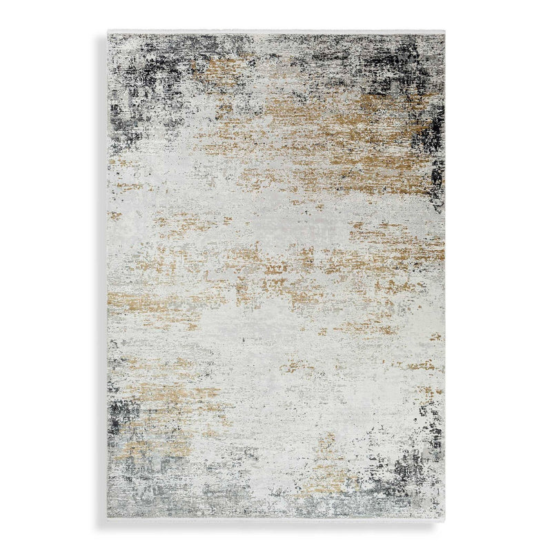 Uttermost 71508-10 Rug, White, Charcoal, Saffron, Gray