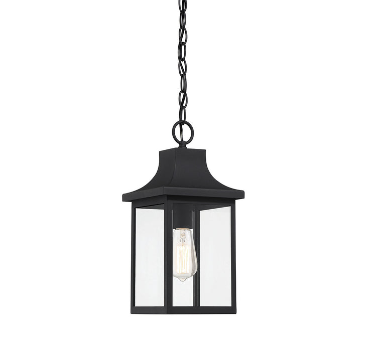 Meridian M50052BK One Light Outdoor Hanging Lantern, Black