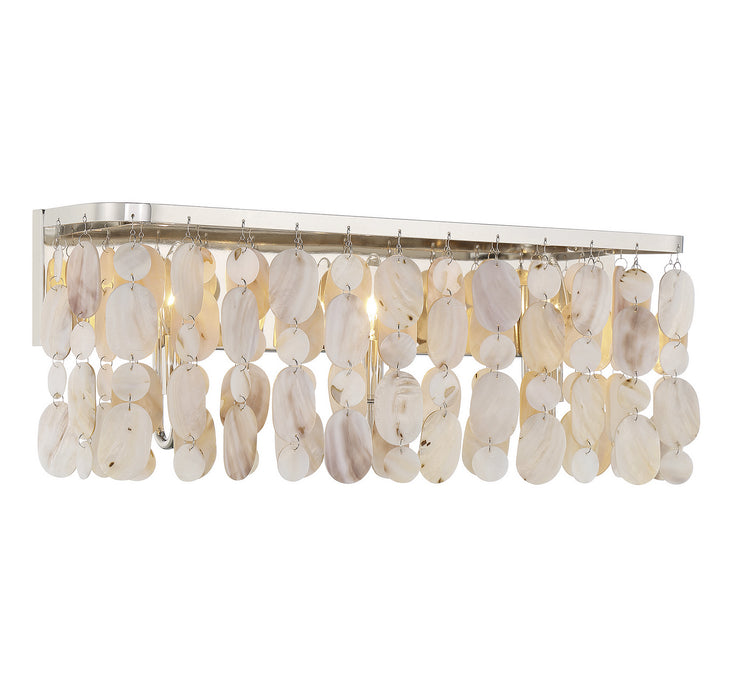 Meridian M80048PN Three Light Bathroom Vanity Light, Polished Nickel