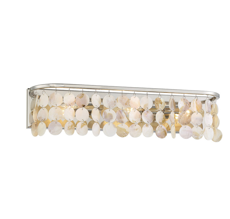 Meridian M80049PN Three Light Bathroom Vanity Light, Polished Nickel