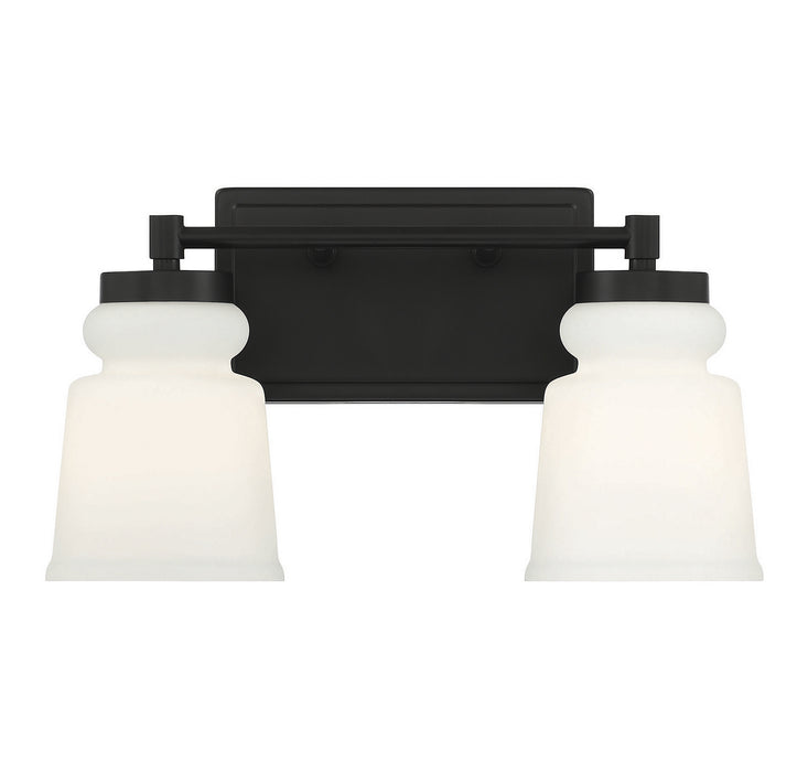 Meridian M80057MBK Two Light Bathroom Vanity Light, Matte Black