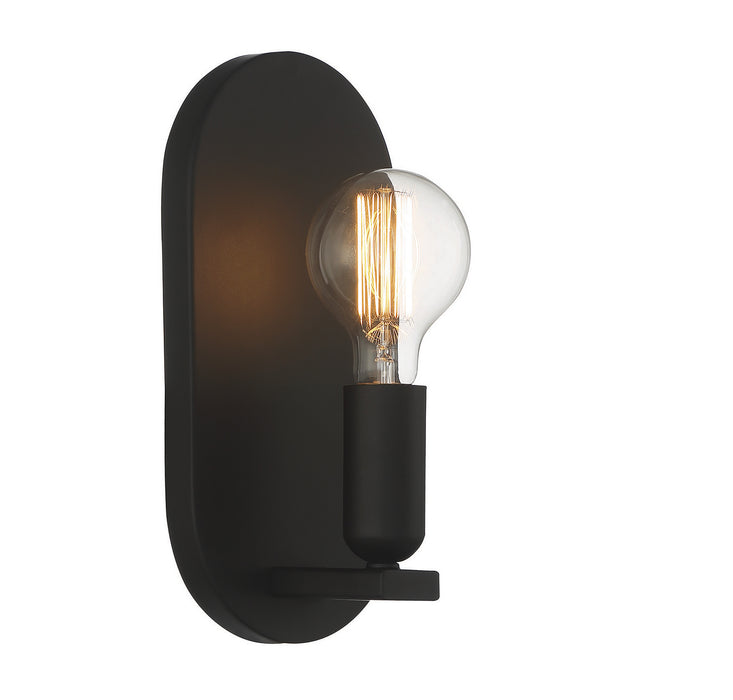 Meridian M90059MBK One Light Wall Sconce, Matte Black