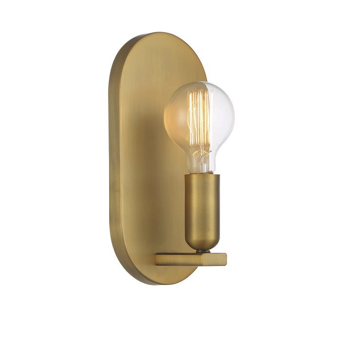 Meridian M90059NB One Light Wall Sconce, Natural Brass