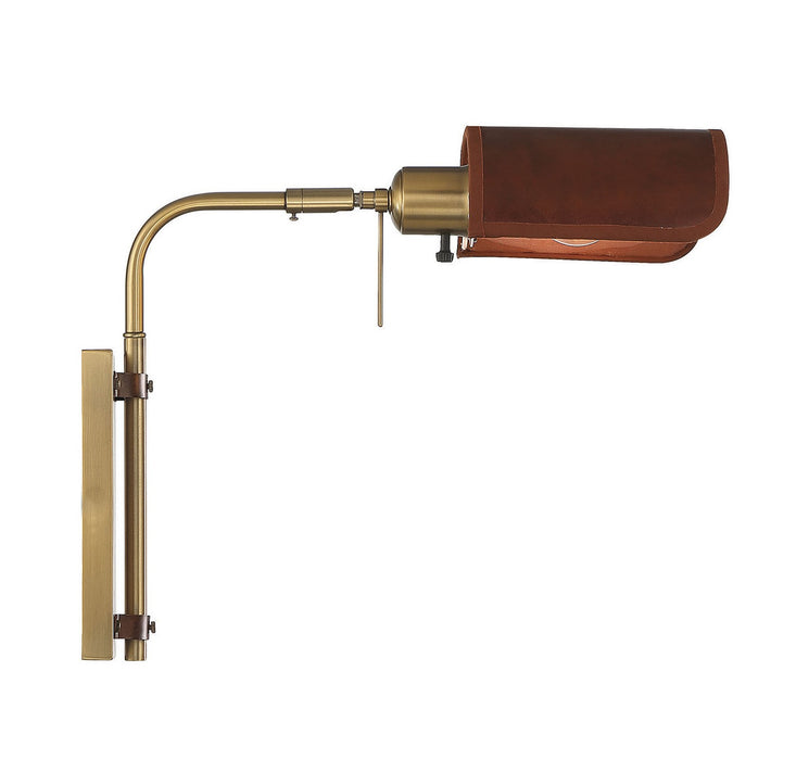 Meridian M90062NB One Light Wall Sconce, Natural Brass