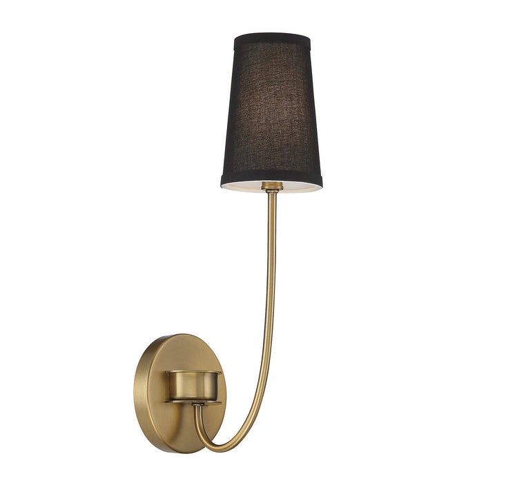 Meridian M90064NB One Light Wall Sconce, Natural Brass