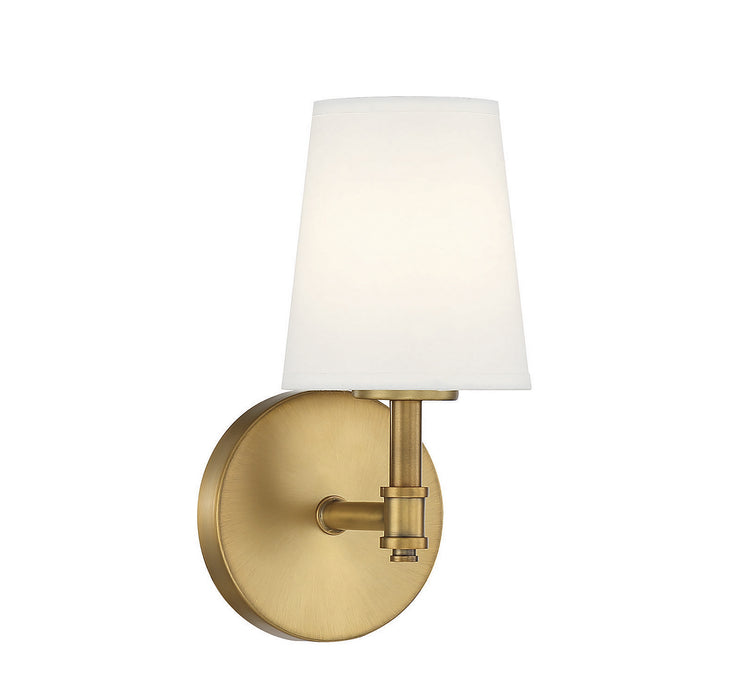 Meridian M90067NB One Light Wall Sconce, Natural Brass