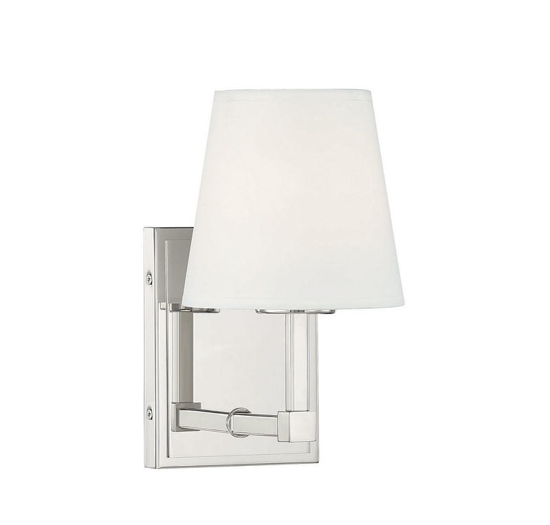 Meridian M90071PN One Light Wall Sconce, Polished Nickel