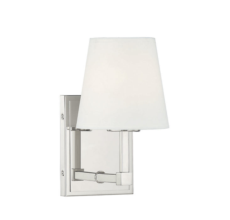 Meridian M90071PN One Light Wall Sconce, Polished Nickel