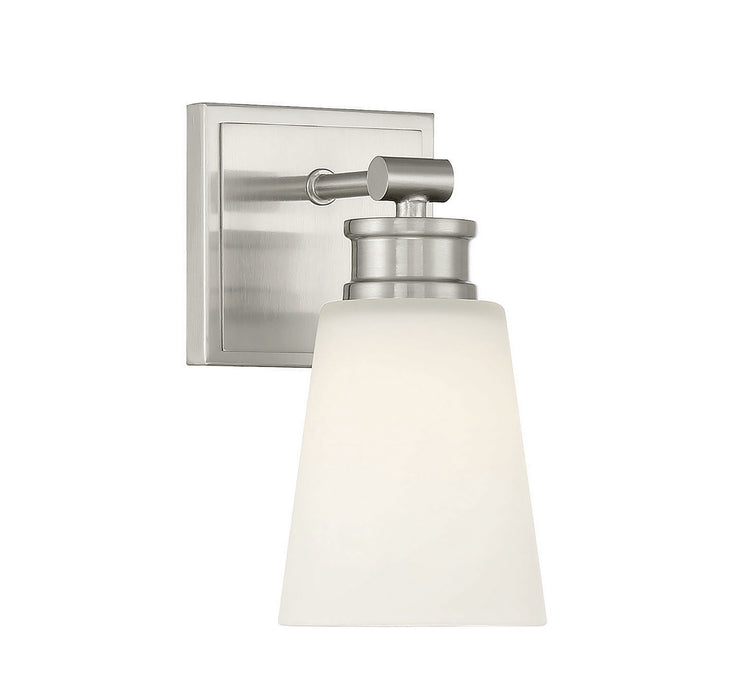 Meridian M90072BN One Light Wall Sconce, Brushed Nickel