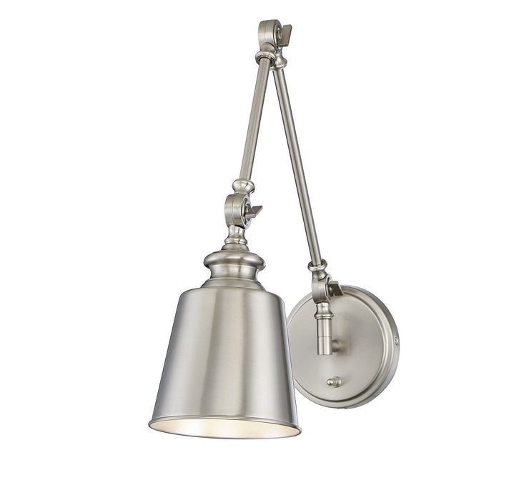 Meridian M90089BN One Light Wall Sconce (Set of 2), Brushed Nickel