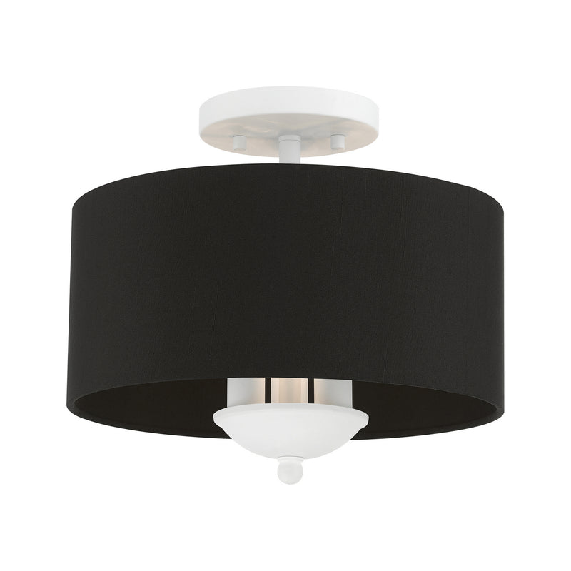 Livex Lighting 40111-03 Three Light Semi-Flush Mount, White