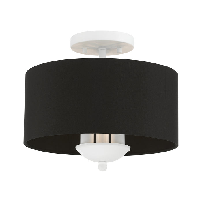 Livex Lighting 40111-03 Three Light Semi-Flush Mount, White