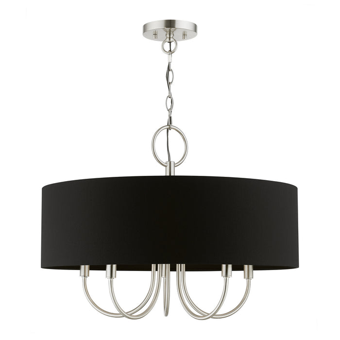 Livex Lighting 40115-91 Five Light Pendant, Brushed Nickel