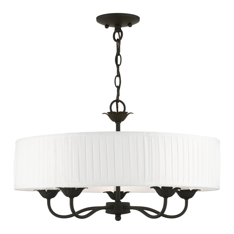 Livex Lighting 41775-04 Five Light Pendant, Black