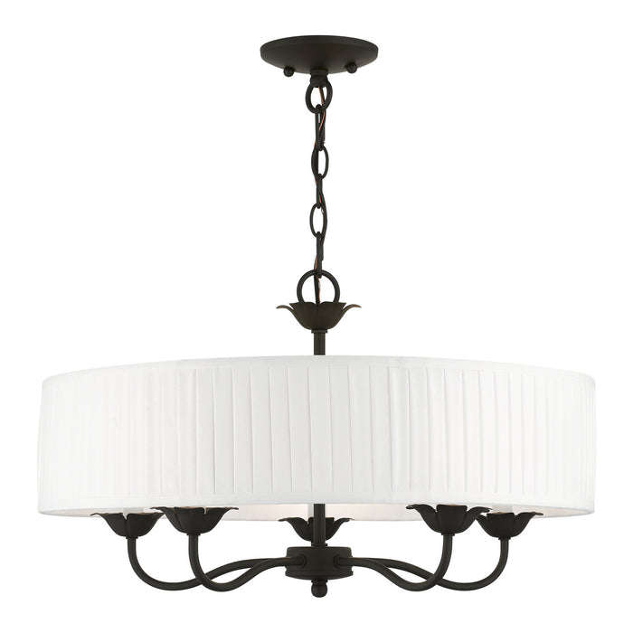 Livex Lighting 41775-04 Five Light Pendant, Black