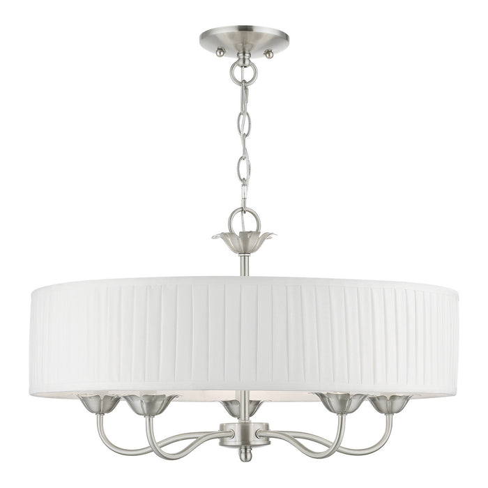 Livex Lighting 41775-91 Five Light Pendant, Brushed Nickel