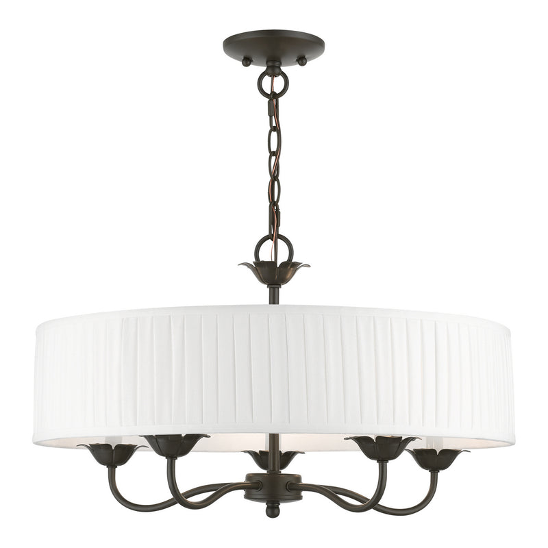 Livex Lighting 41775-92 Five Light Pendant, English Bronze